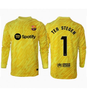 Barcelona Ter Stegen #1 Målvakt Hemmatröja 2024-25 Långärmad
